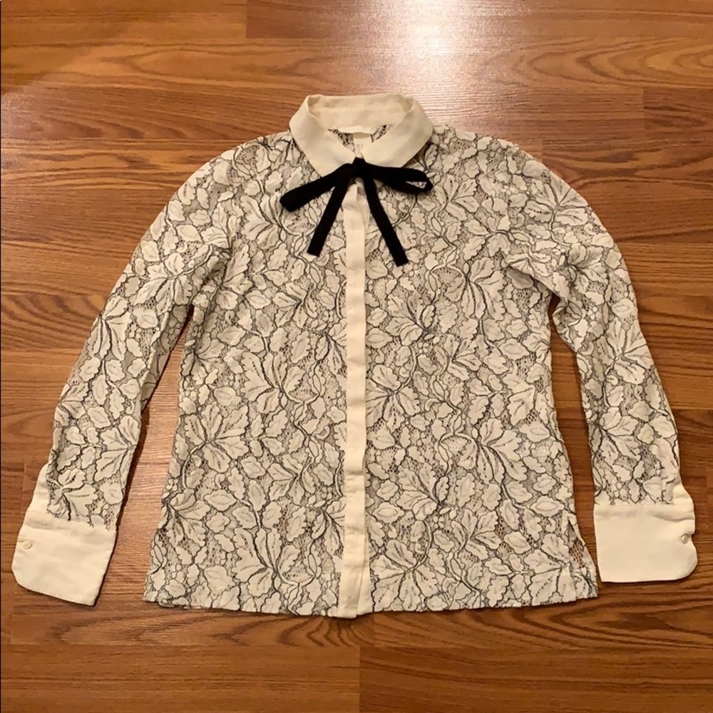 H&M Bow tie Shirt